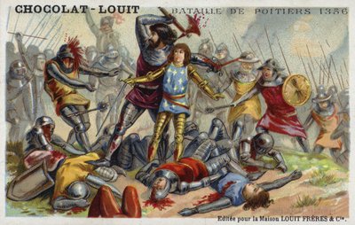 フランス、ポワティエの戦い、1356年 作： French School