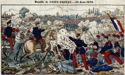 8月18日のサン＝プリヴァの戦い 作： French School