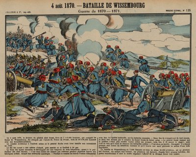 ヴィッセンブルグの戦い、普仏戦争、1870年8月4日（カラー図版 作： French School