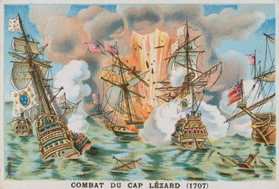 トカゲの戦い、1707年 作： French School