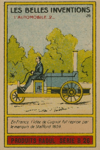 美しい発明カード、自動車 作： French School