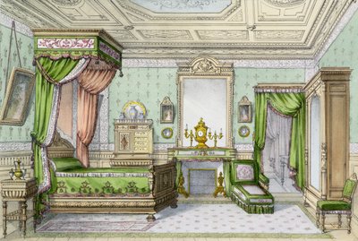 ルネッサンス様式の寝室 作： French School