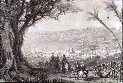 1860年代のベイルート(エングレービング) 作： French School