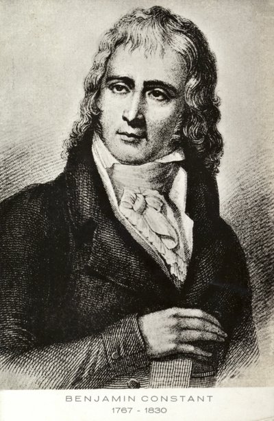 ベンジャミン・コンスタント（1767-1830）スイス生まれのフランスの政治家、作家（リトグラフ） 作： French School
