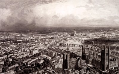 ロンドンの鳥瞰図、1840年〜55年 作： French School