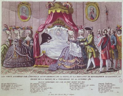 グランドドーフィンの誕生、ルイジョセフ（1781-1789）（カラー彫刻） 作： French School