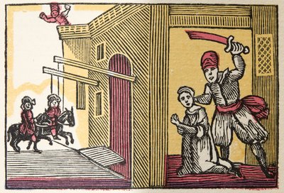 M Perraultのパブ、Mother GooseがWith Moralsと語った、Histories or Tales of Past TimesのBlue Beard。 1925年（手塗りの木版画） 作： French School