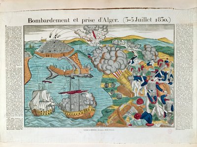 アルジェの砲撃と包囲、1830年7月3日、1830〜35年頃 作： French School