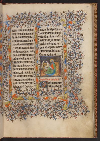 Book of Hours, Lisää MS 32454 f.11r, Ranska 作： French School