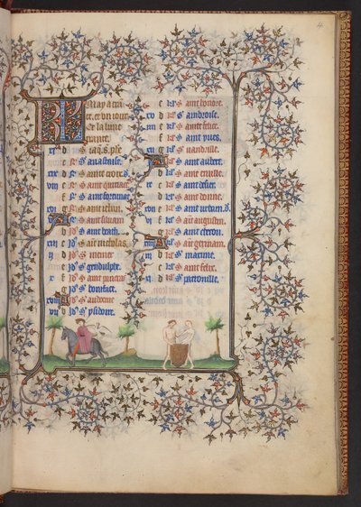 Book of Hours、追加 MS 32454 f.4r、フランス 作： French School