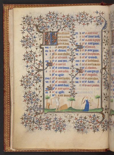 Book of Hours、追加 MS 32454 f.5v、フランス 作： French School