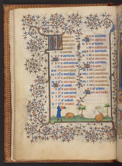 Book of Hours、追加 MS 32454 f.7v、フランス 作： French School