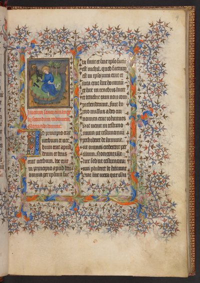 Book of Hours、追加 MS 32454 f.9r、フランス 作： French School