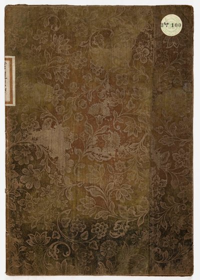 ルッカ公爵邸のエチケットの本、ルッカ、1805年（刺繍入りテキスタイルと紙） 作： French School