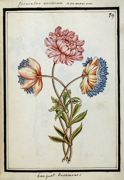 アネモネの花束、1700年頃 作： French School
