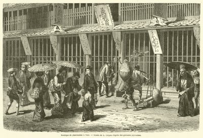 イエドの薬剤師の店（彫刻 作： French School