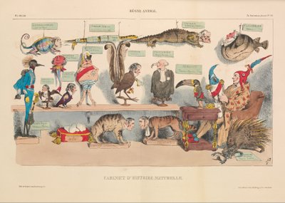 La CaricatureのパブのキャビネットdHistoire Naturelle。 1833（ハンドリトグラフ） 作： French School