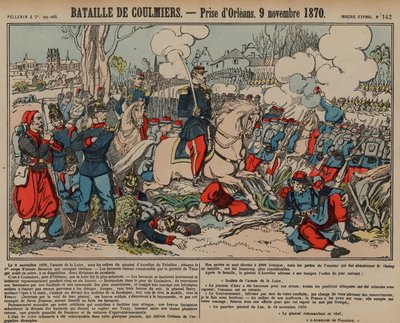 クルミエの戦いの後、フランス軍によるオルレアンの占領（普仏戦争、1870年11月9日）（カラー図版 作： French School