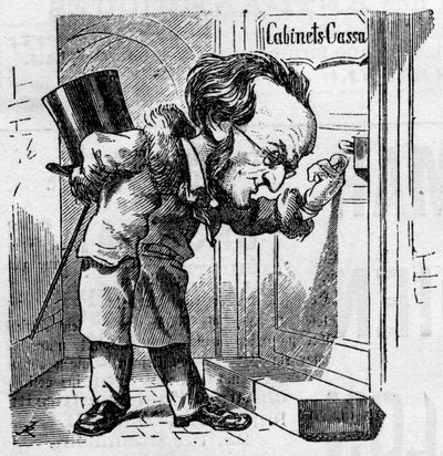 ドイツの作曲家リヒャルト・ワーグナー（1813-1883）の漫画 作： French School