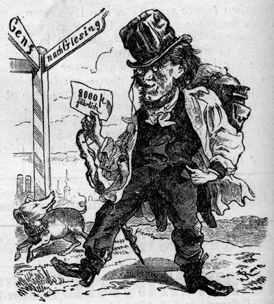 ドイツの作曲家リヒャルト・ワーグナー（1813-1883）の漫画 作： French School