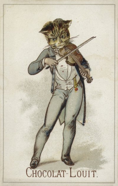 猫がバイオリンを弾く 作： French School