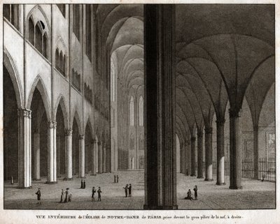 カテドラル・ノートルダム・ド・パリ(エッチング、1850年頃) 作： French School