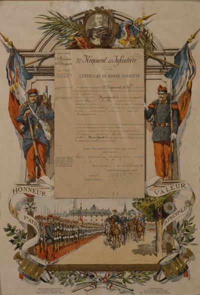 善意の証、第37歩兵連隊、1896年 作： French School