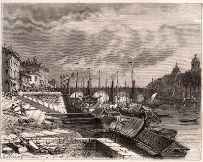 Chalon-sur-Saone (シャロン・シュル・ソーヌ) - Saone-et-Loire - V.-A.による「La France illustree: Geography, history, statistical administration」に掲載された彫刻。Malt-Brownによる "La France illustree: geography, history, statistical administration "の版画。1884 作： French School