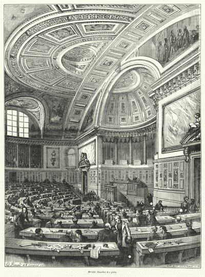 1814年から1848年の革命後に廃止されるまでの間、フランス議会の上院であったChambre des Pairs（貴族院）（彫刻作品 作： French School