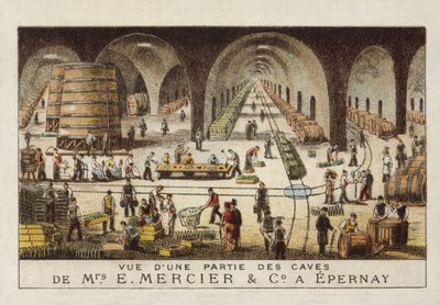 E Mercier＆Coのシャンパンセラー、エペルネ、フランス 作： French School