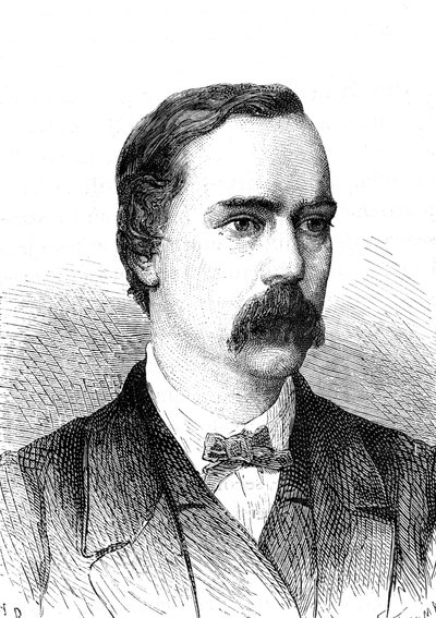 チャールズ・ブライト（1832-1888）、イギリス人技師、大西洋横断電信ケーブルの敷設。1868年 作： French School