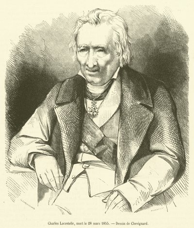 シャルル・ラクレテル、1855年3月28日に死去（エングレービング 作： French School