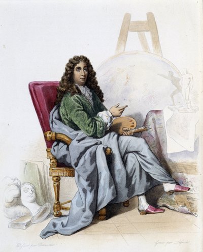Charles Lebrun (Le Brun) (1619-1690) フランスの画家・装飾家 - パリのメネシェ作「Le Plutarque francais」に掲載。 作： French School