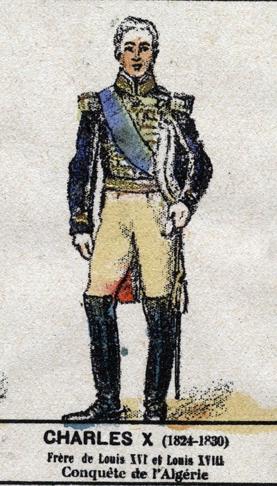 フランス国王シャルル10世（1757-1836）「Galeriede Kings and Queens of France and illustrious characters from 1643 to 1895」では、エピナルの画像を掲載しています。 作： French School