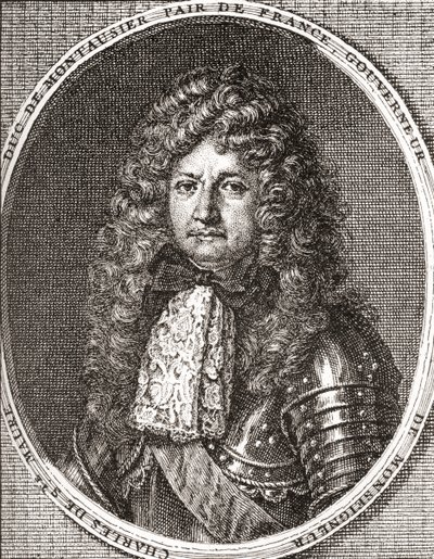 シャルルドサントモール、モンタジエ公爵、1610年1690年。フランスの兵士で、ドーフィンの総督、ルイルグランドーフィン。 Les Heures Libresから1908年に出版されました。 作： French School