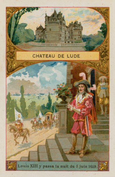 ルイ13世（1601〜1643年）が1619年6月の夜を過ごしたルード城 作： French School