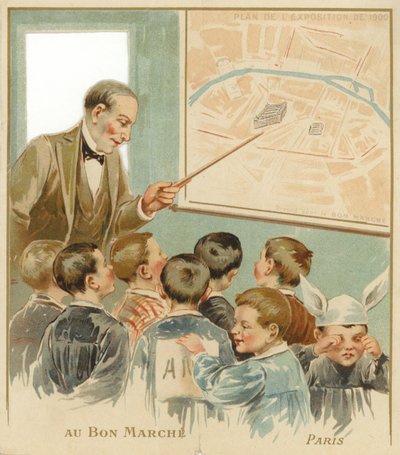教室で教えられている子供たち 作： French School
