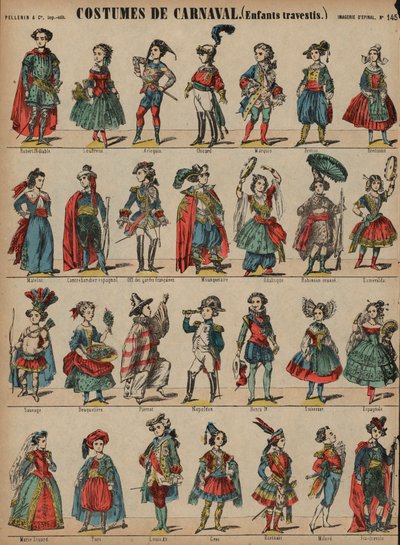 子供用カーニバル衣装（彩色済み彫刻 作： French School