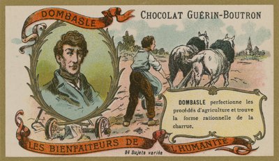 Chocolat Guerin-Boutronトレードカード、Christophe Mathieu de Dombasle 作： French School