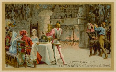 15世紀ドイツのクリスマスディナー 作： French School