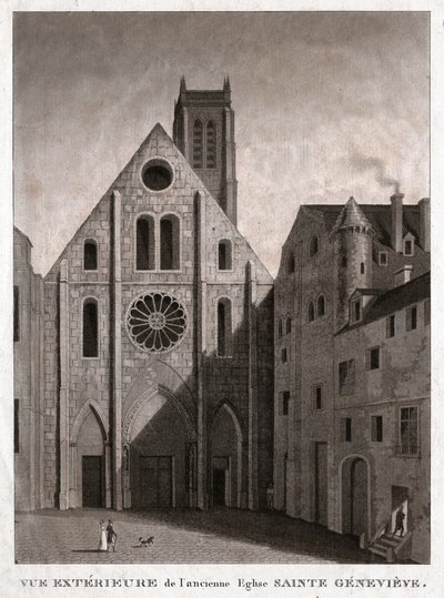 サン・ジュヌビエーブ教会。(彫刻、1810年頃) 作： French School