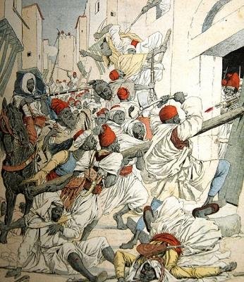 モロッコ内戦、ルプチジャーナルの表紙イラスト、1903年1月18日 作： French School