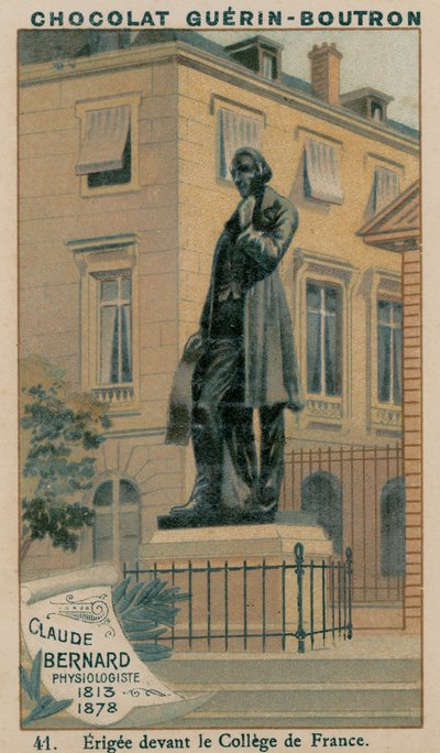 クロード・バーナード、生理学者、1813-1878、カレッジ・ド・フランスの前に建てられた 作： French School