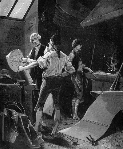 クロード・フランソワ・ド・ジュフロワ・ダバン（1751-1832）は、蒸気船を発明したフランス人技師で、ボイラー技師の協力を得て船の建造を準備していました。 作： French School