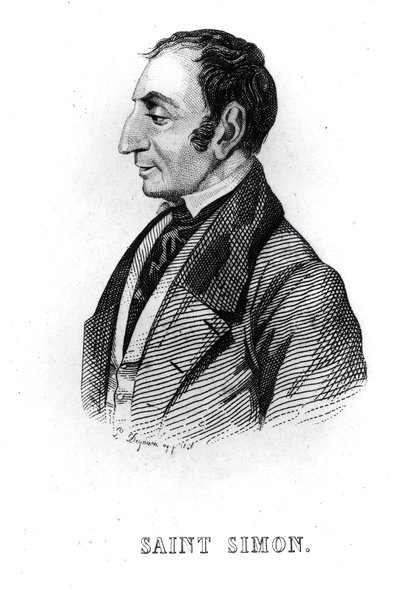 クロードアンリドルーヴロイ（1760-1825）18世紀から19世紀のサンシモン伯 作： French School