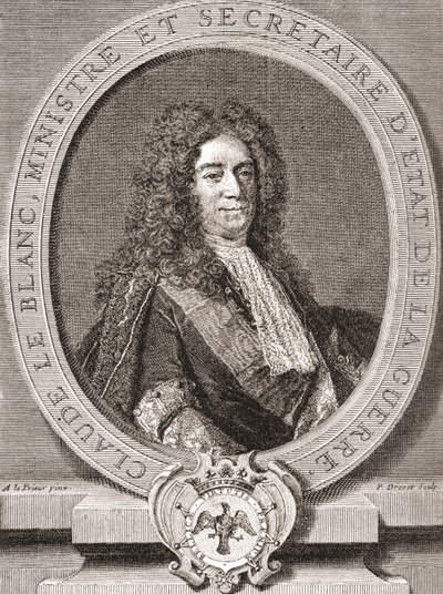 クロードルブラン、1669年1728年。フランスの王政、古代政権、国務長官の2倍。 Les Heures Libresから1908年に出版されました。 作： French School