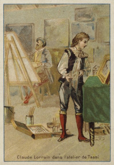 ローマのアゴスティーノタッシのスタジオでフランスの画家、クロードロレーヌ 作： French School