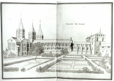 Cluny Abbey、Grand Atlas、t.2（紙にトイレ） 作： French School