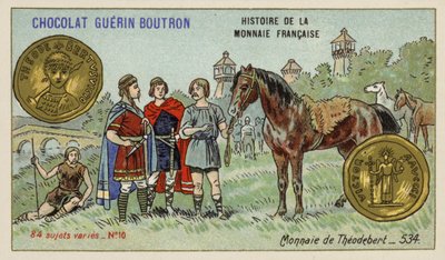 テデベルト1世のコイン、534（クロモリト 作： French School