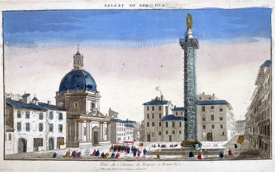ローマのトラヤヌスの円柱（トラヤヌスの円柱）（Colonna Traiana） - 彫刻 作： French School